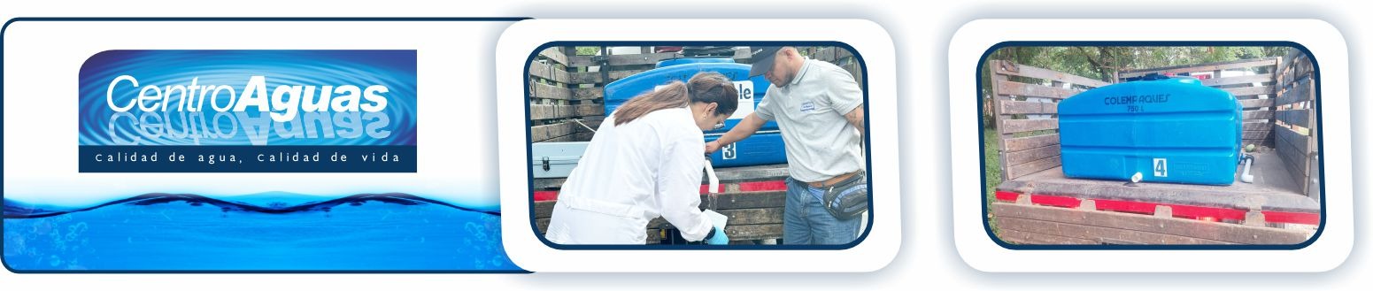 CENTROAGUAS brindará suministro de agua en medios alternos Diseño con dos imágenes de personal en tanques de abastecimiento portátil