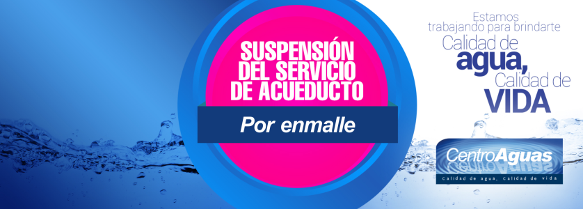 suspensión del servicio de acueducto por construcción de enmalle Diseño de imagen de suspensión del servicio de acueducto por construcción de enmalle