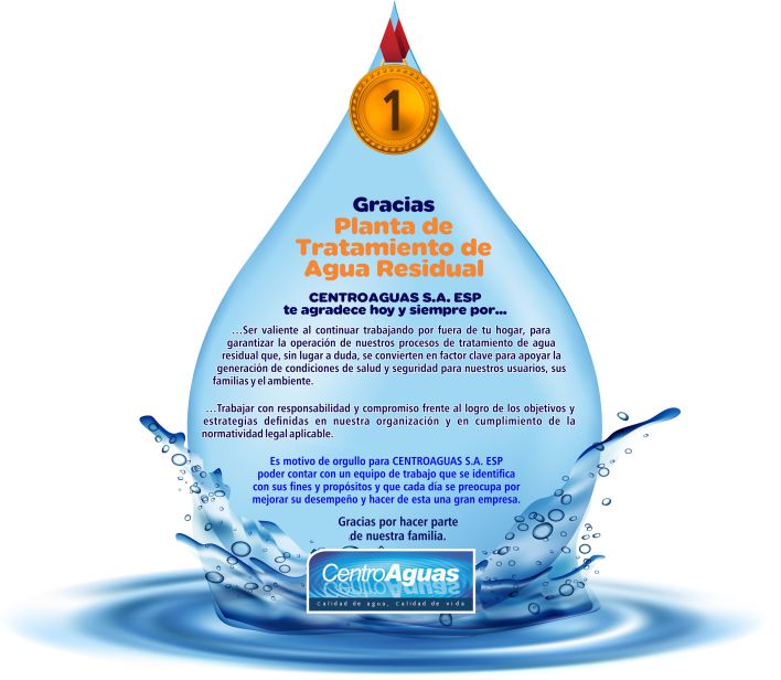 Agradecimiento al personal de la planta de tratamiento de agua residual PTAR Imagen representativa agradecimiento a la Planta de Tratamiento de Agua Residual, por la labor realizada